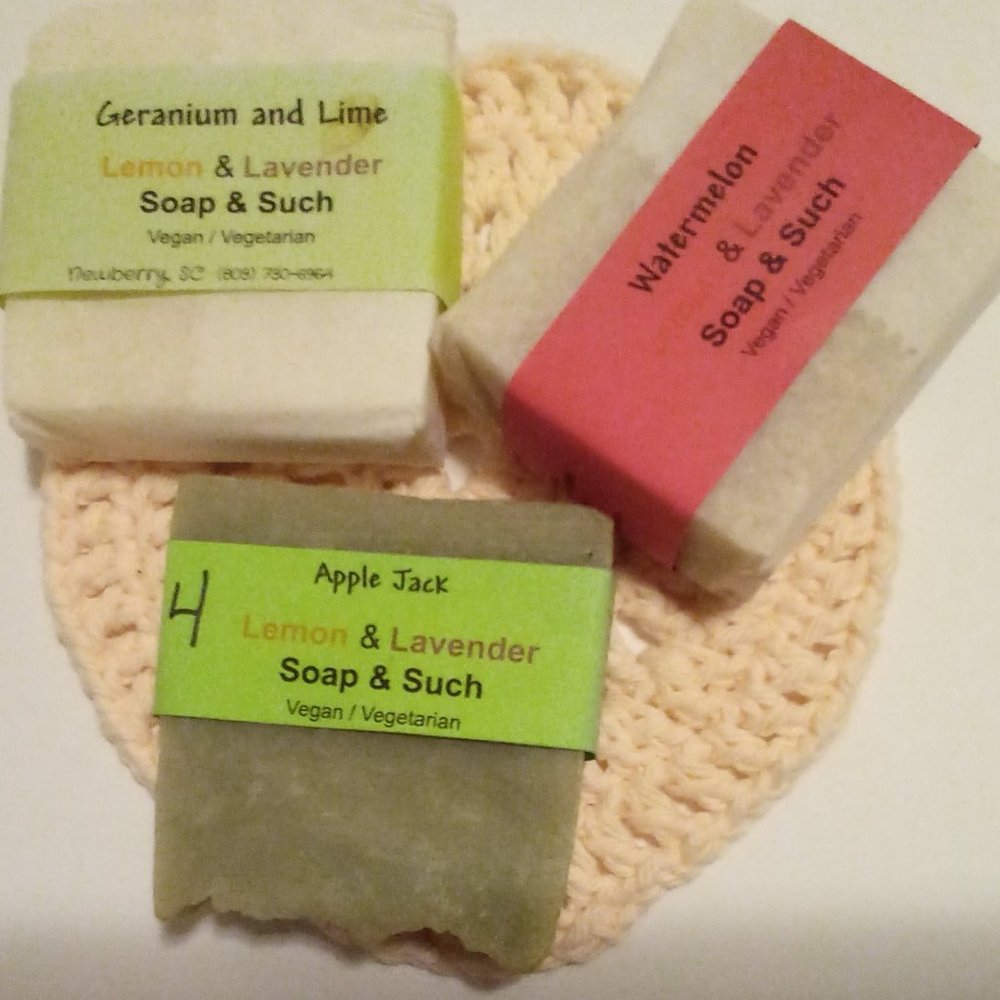 3 bars homemade lye soap